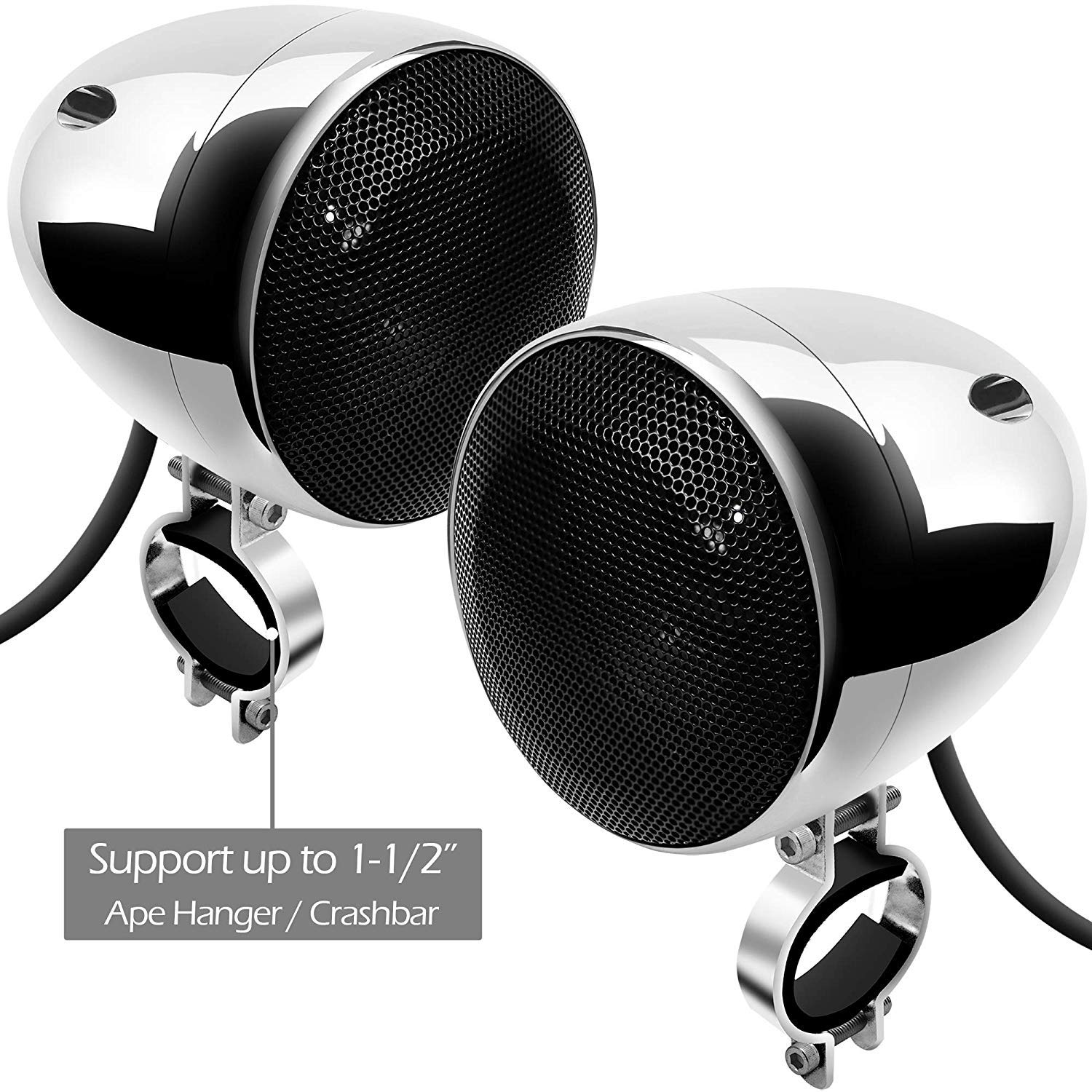 Amplificatore moto 1000 W, 4 canali, impermeabile, Bluetooth, per Harley Cruiser ATV UTV, sistema audio con AUX, USB, SD, FM Radio per manubrio