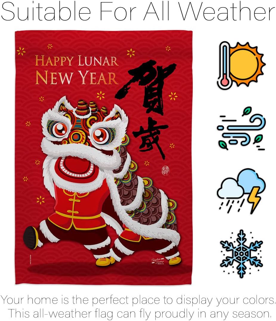 Chinese New Year Decorations Lunar Flag Bring Good Luck Winter House Flag Outdoor Banner Wall Decor Tapestry Door Plaque Garden Memorabilia Yard Signs