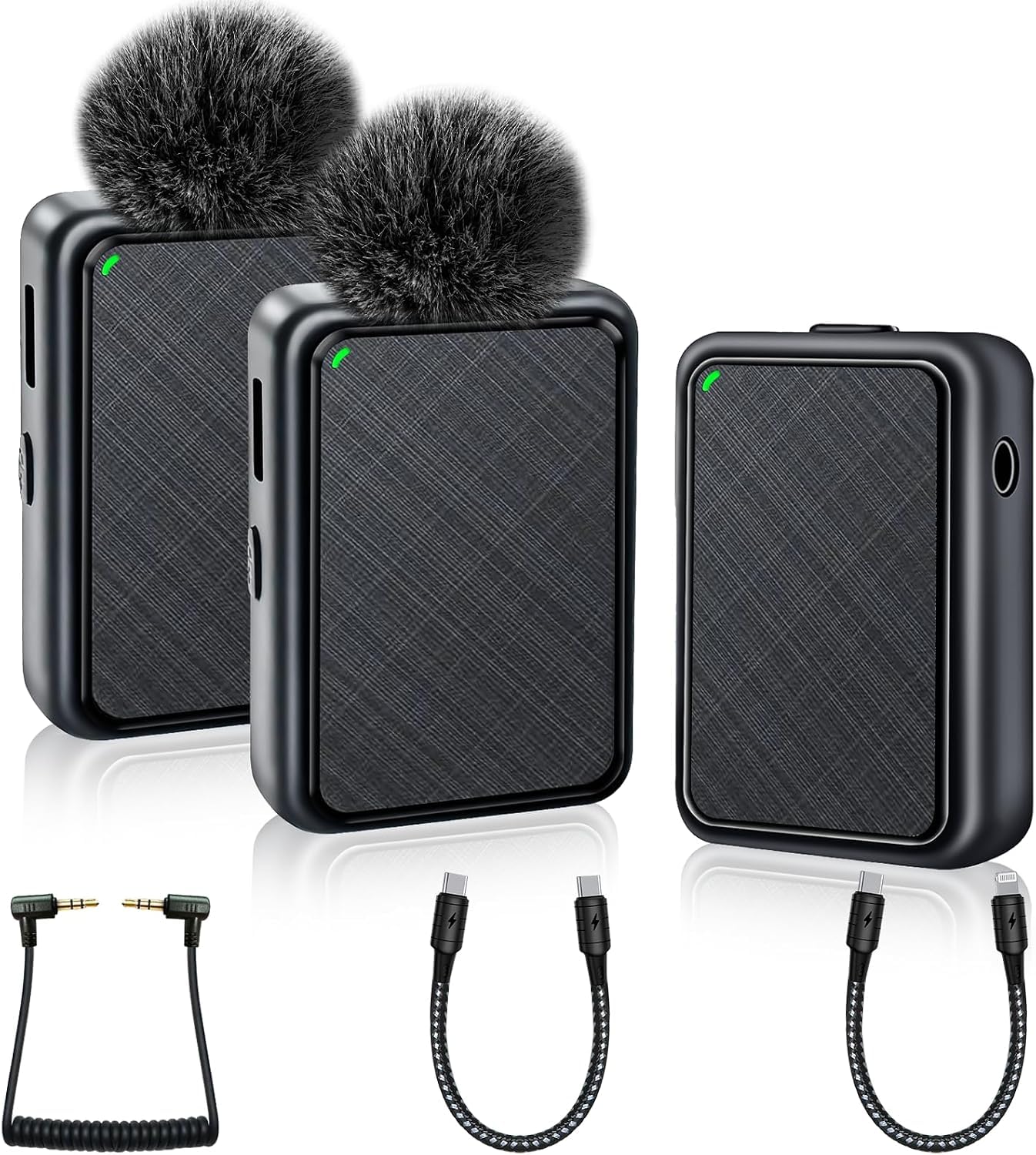 Microfono Inalambrico Solapa, Mini Microfono 2.4GHz 2Pcs | Compatible con iPhone Movil Cámara, para Videocámara Youtube Facebook Twitter TIKTok, Cancelación de Ruido AI