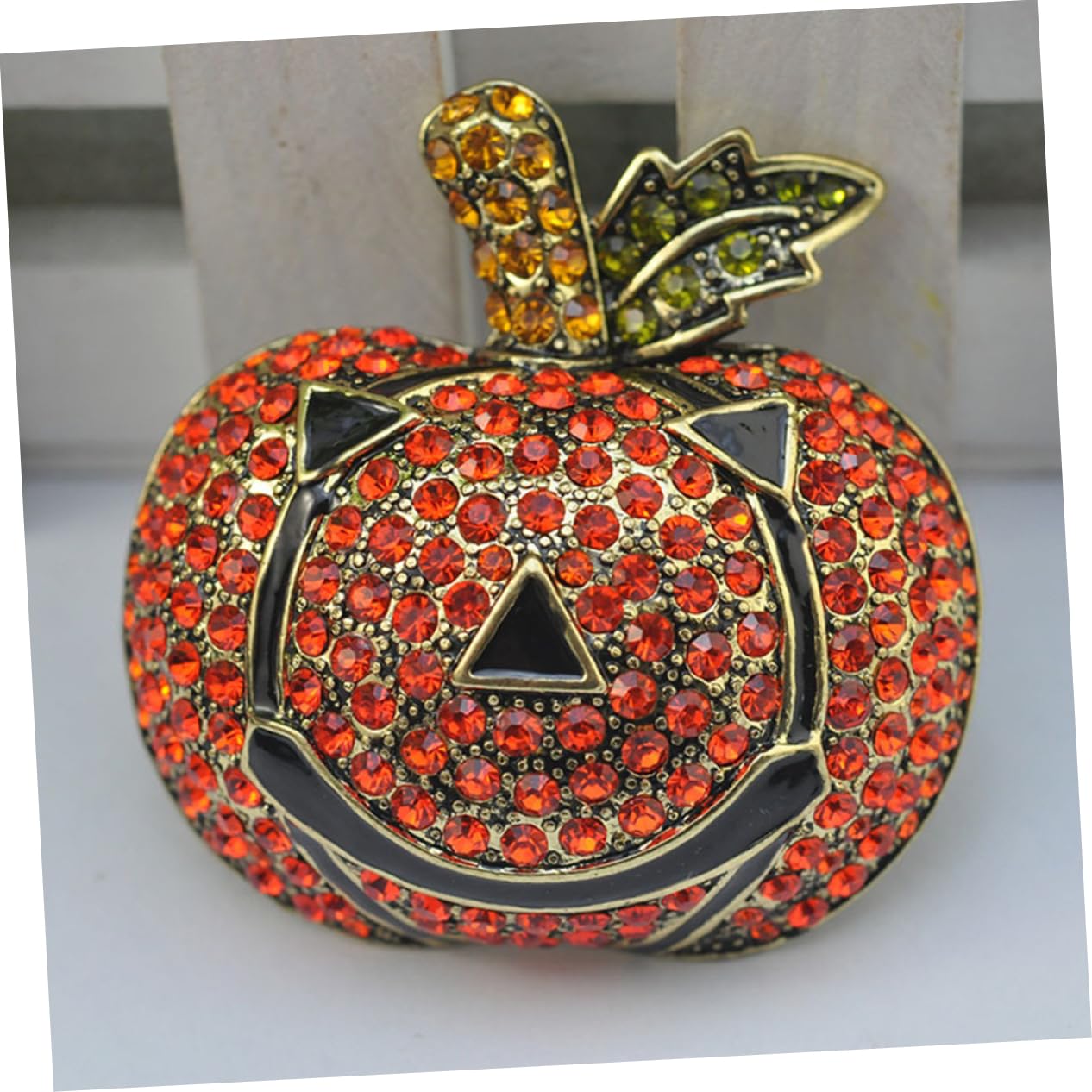 Broche Vegetal Esmalte Para Víspera De Todos Sombrero De Calabaza De Halloween Chico Señoras Disfraz De Broches Declaración Artificial Orange Aleación