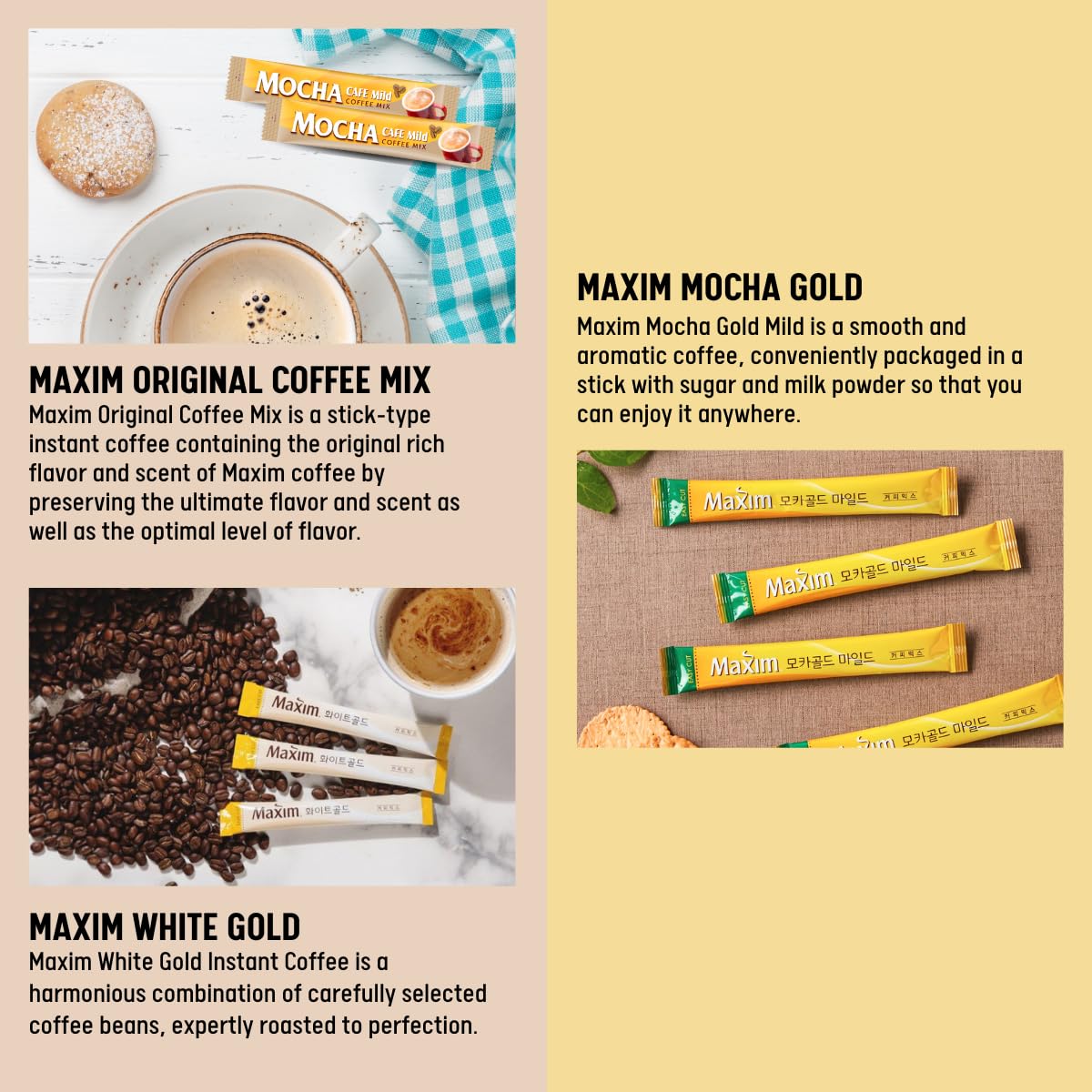 Amazon.com : Korean Instant Coffee, 30 Sticks, Maxim Mocha Gold