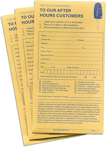 Miniatura 3 de Sobres de entrega de llaves para fuera del horario  Sobres nocturnos de reparación de tallerservicio  3.5 x 6.5 pulgadas (100)