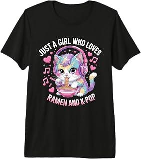 Just A Girl Who Loves Ramen and K-Pop Girl Kpop K Pop Premium Tri-Blend T-Shirt