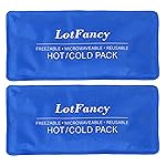 LotFancy Ice Pack for Injuries, Pack of 2, Reusable Hot Cold Pack for Therapy, Cooling or Heating Pad for First Aid, Back Shoulder Neck Head Feet Pain Relief, 11 x 5 Inches