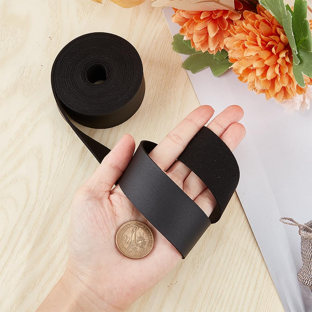 Cinghie In Pelle Per Fai Da Te - Strisce Piatte 30mm X 3m, Colore Caffè, Per Artigianato, Borse E Accessori - Foto 5