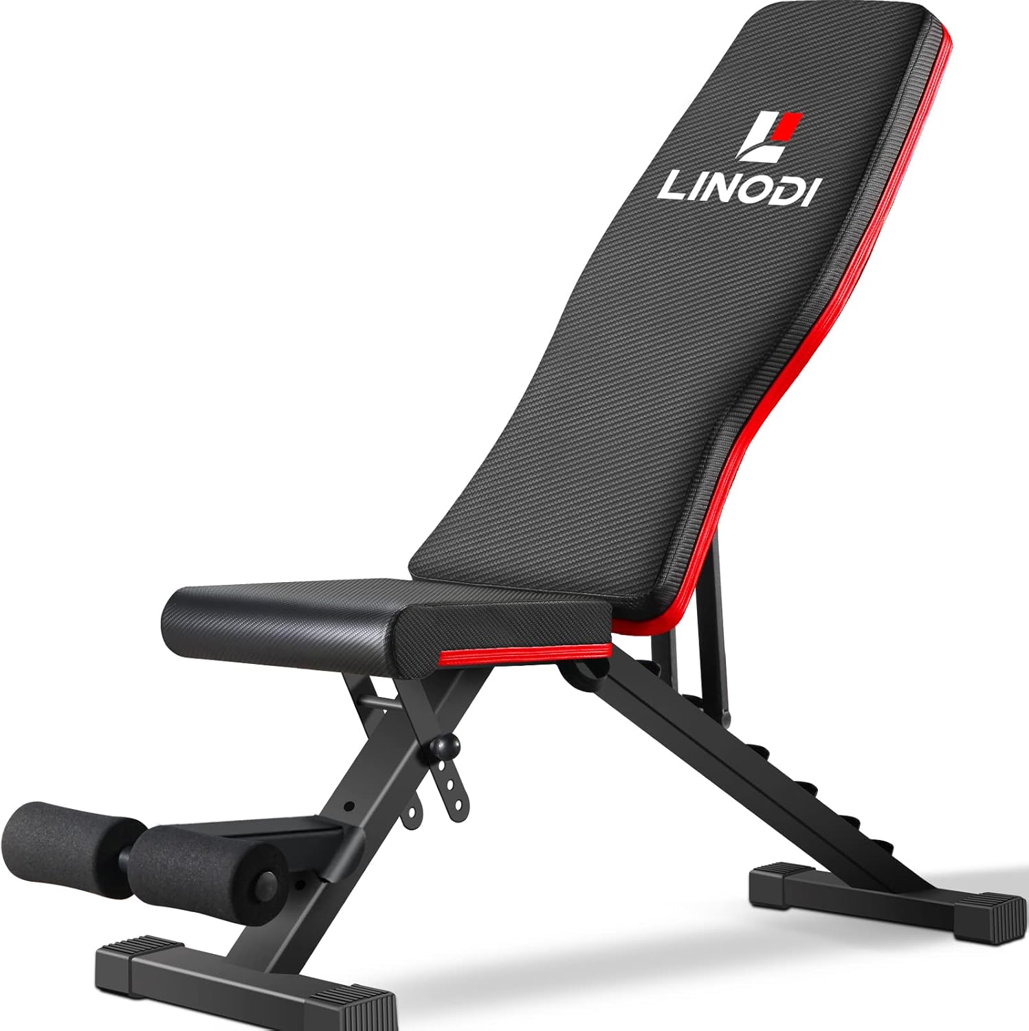 LINODI Weight Bench, Adjustable Strength Training Benches for Full Body Workout, MultiPurpose