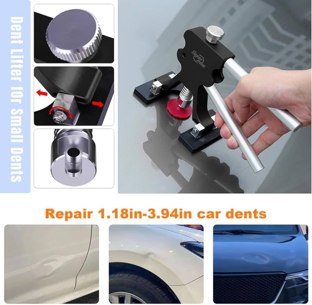 VEVOR Paintless Dent Removal Rod Kit Dent Removal Tools 20 Pcs Hand Tool Set, EB