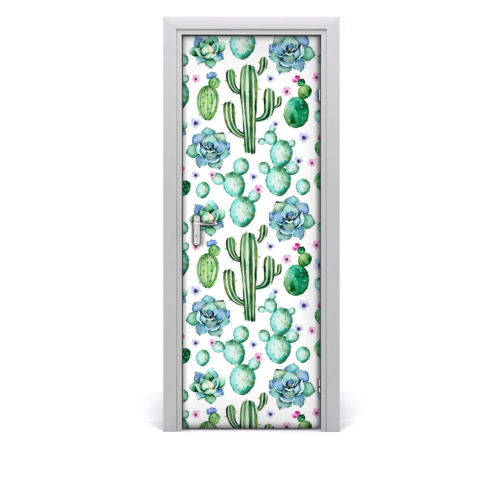 Papier peint sur la porte succulentes cactus Coloray 85x200cm