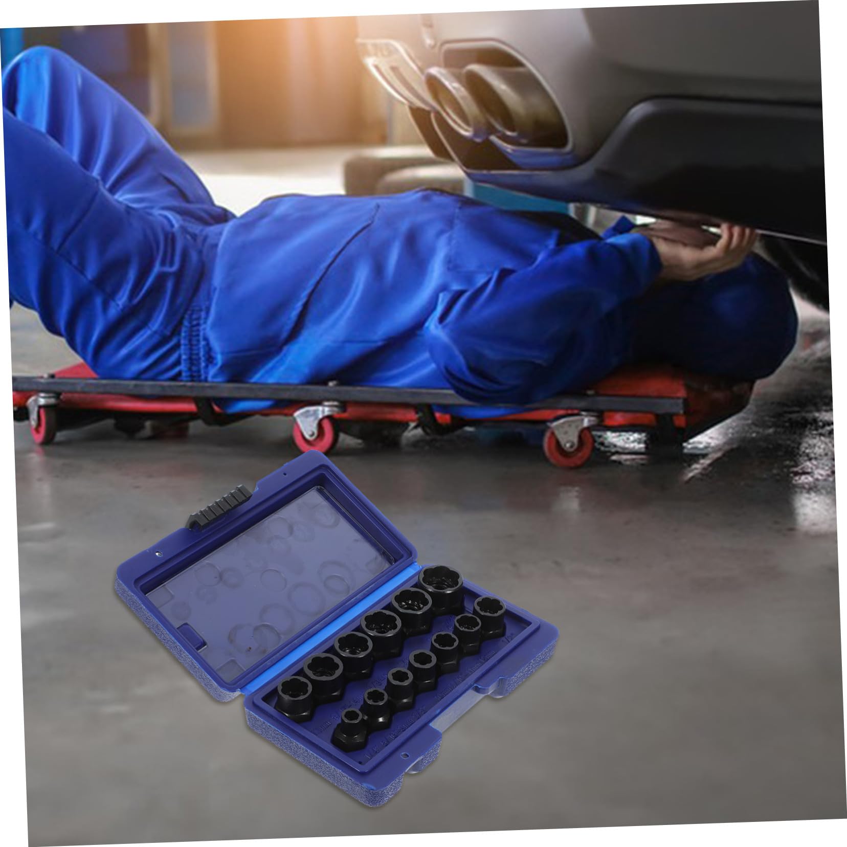 HOMSFOU Set Estrattore Bulloni e Dadi Motore Potente in Acciaio Cromo-molibdeno Design Pratico e Scanalatura a Spirale Profonda per Rimozione Ruggine e Bulloni Spanati