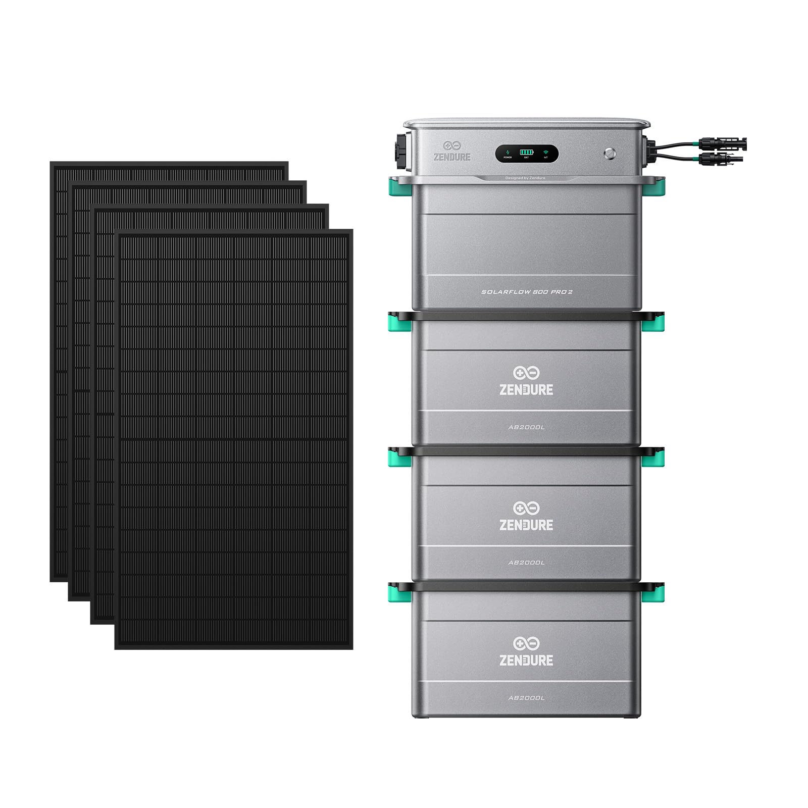 Zendure SF800 Pro 2 Balkonkraftwerk + 3 AB2000L Akkus + 4 450W Solarpanels