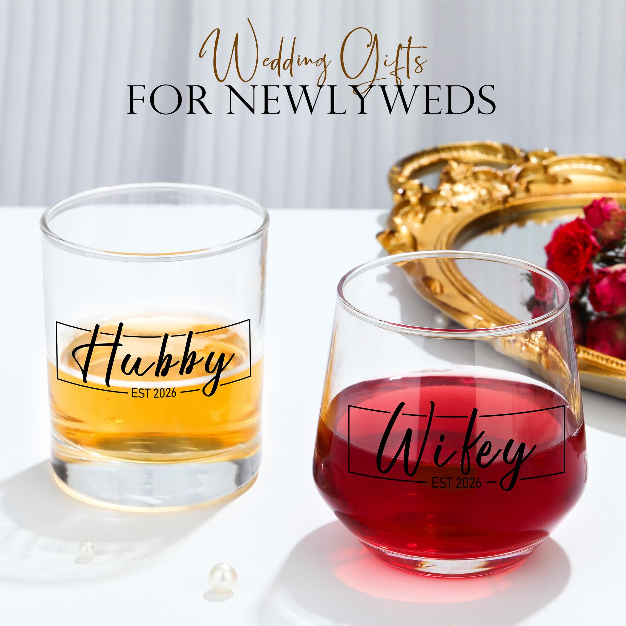 Regalos de boda para parejas, regalos de señor y señora, regalos de boda para recién casados, regalos de despedida de soltera para novia y novio, regalos de recién casados, regalos para marido y
