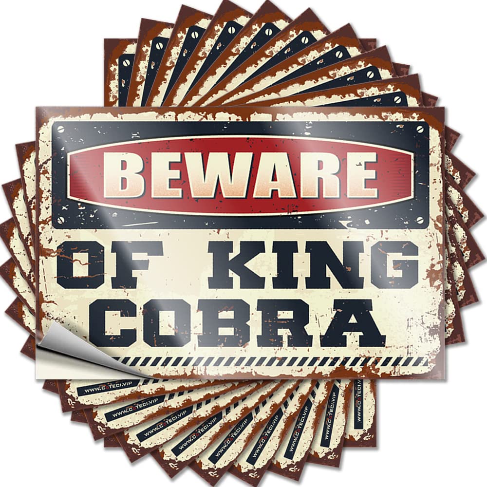 Stickers for Car Beware of King Cobra Funny Sticker 10 Pcs Funny Stickers for Cars Car Stickers for Windows(8X12CM)