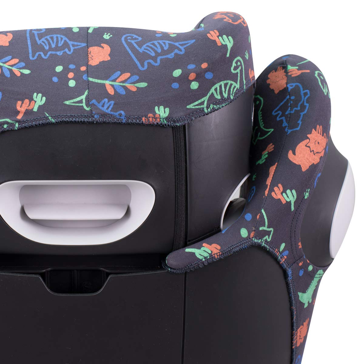 JYOKO Kids Funda de algodón para Silla de Coche Compatible con Cybex Solution M y Pallas B - Fix (Happy Dino)