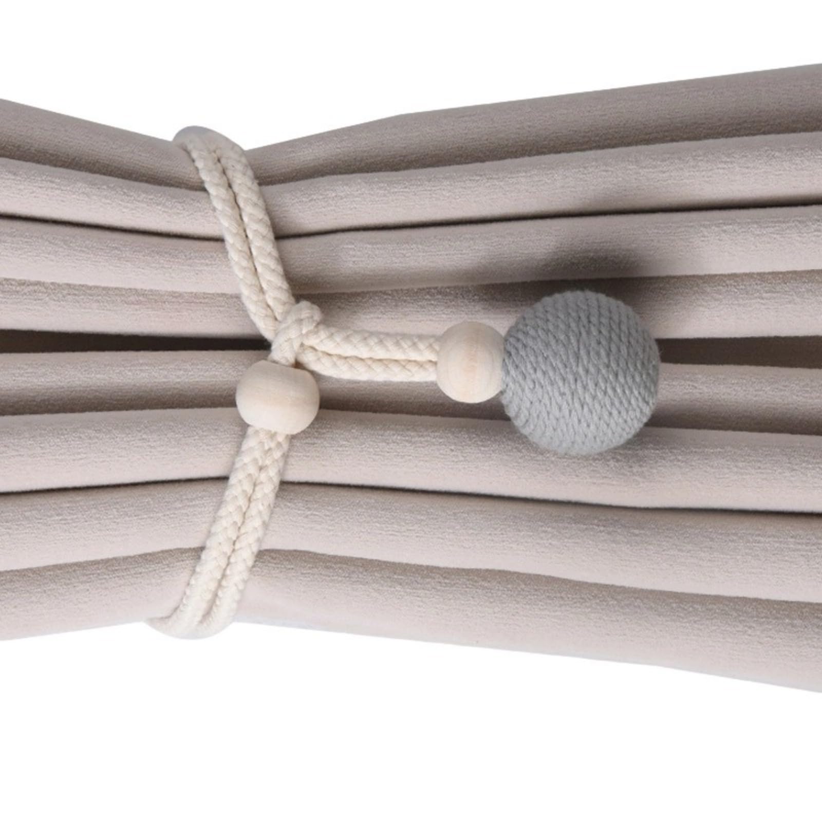 Tsophreniq Curtain Tiebacks Rope, Decorative Tie Backs Curtain Holdbacks Holders Cord for Window Drapes Outdoor Indoor Rope Tie Backs for Window Cord Buckles Tiebacks Braided