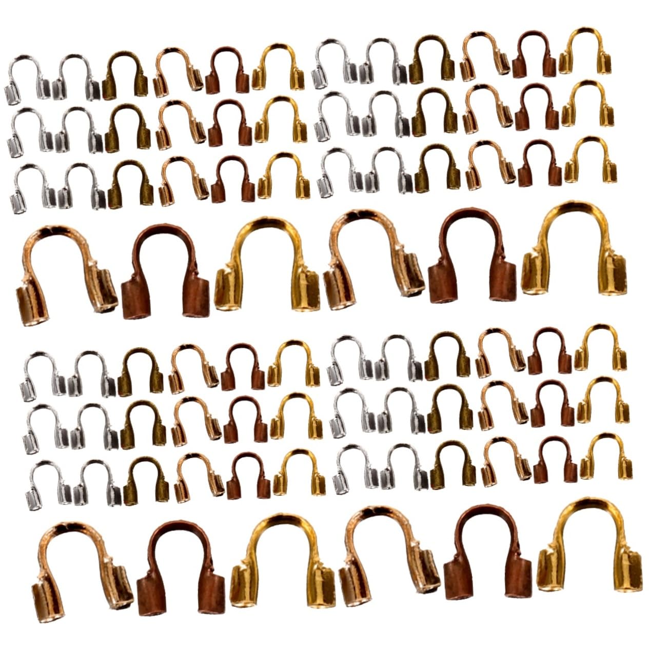 NUOBESTY 2400piezas Manualidades De Joyería Accesorios De Crimpado Para y Pulseras Antiguo Bronce Dorado Plateado Rojo Antiguo