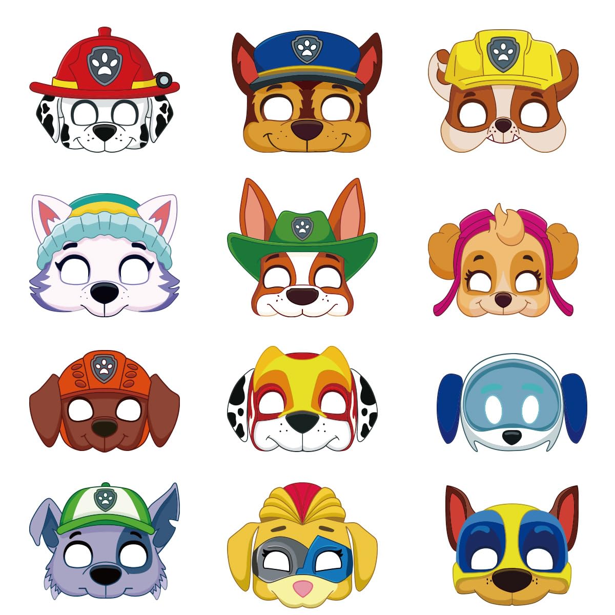 Deluisho Dog Masks,Dog Party Masks Animal Masks for Kid's Party Dog Birthday Party Favor Supplies