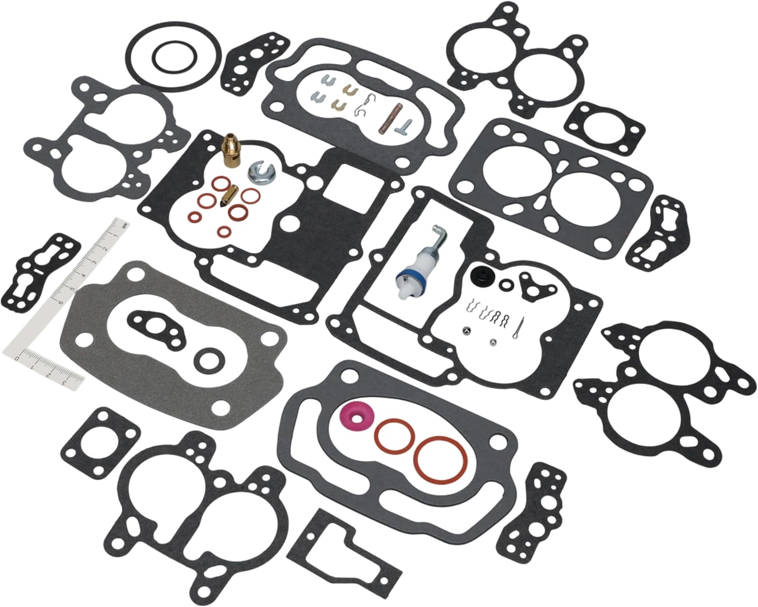 Carburetor Rebuild Kit 212D, 2 Barrel Carb Rebuild, Made in USA w/Needle, Flange, Seat, Pump, Compatible with Select Chevy 1955-1969, GMC 1956-1969, Oldsmobile 1955-1958 + More