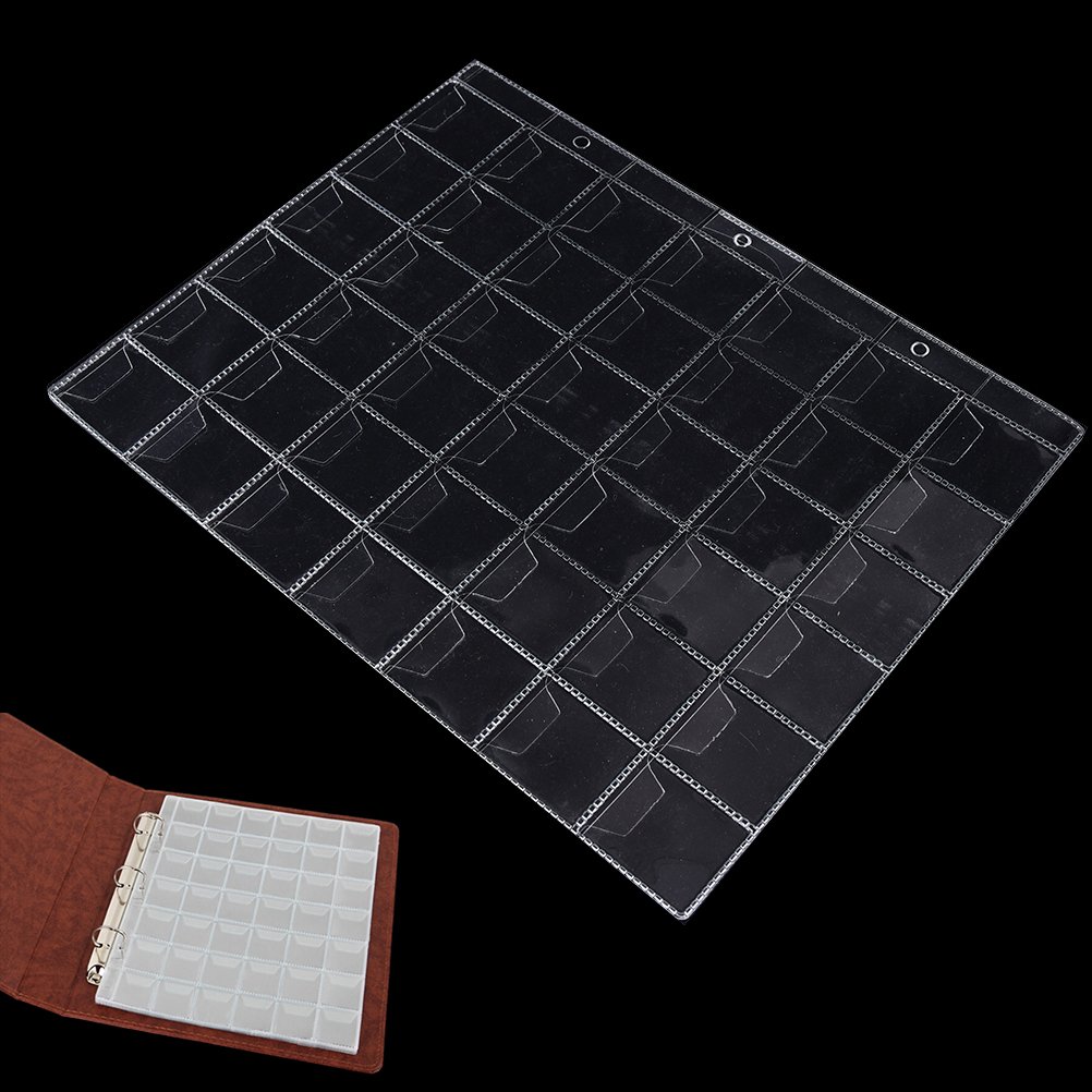 Coin Plastic Case - 42 Pockets Plastic Coin Holders Storage Collection Money Album Case 255 223mm - Case Coin Plastic Storage Storage Boxes Bins Money Album Coin Stock Plastic Case Nema Stepper