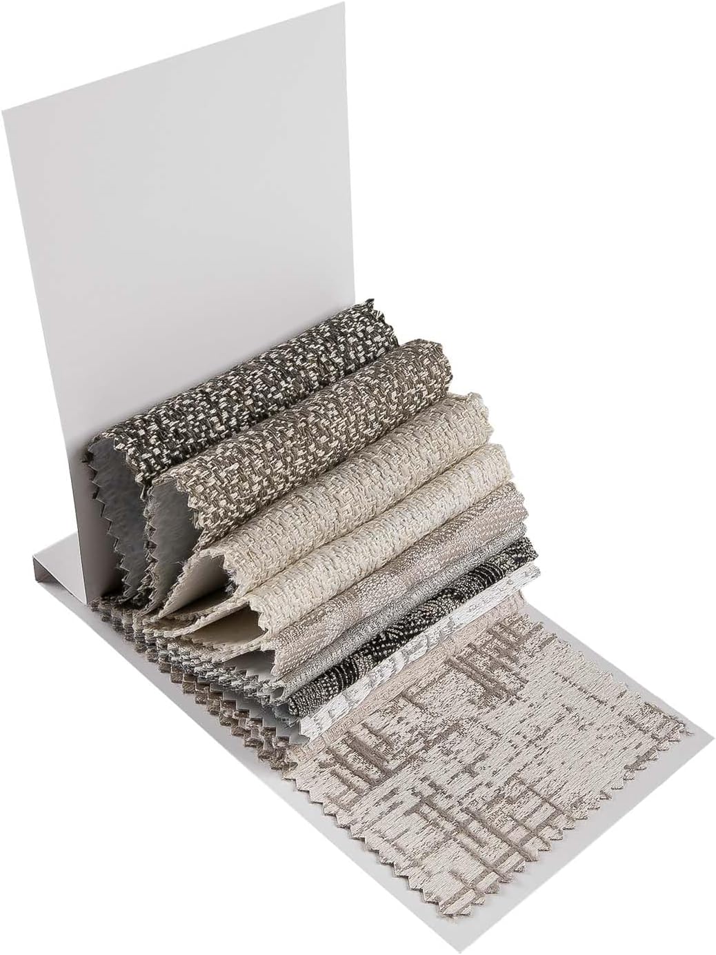 ChadMade Rita-K Collection Fabric Sample Booklet Soild Curtain with Jacquard， 10 Colors