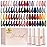 Beautpal 40 PCS Gel Nail Polish Set All Seasons Collection 36 Colors Gel Polish 7ml Popular Nude Pink Red Blue Glitter Nail Polish Starter Kit Soak off Nail Art DIY