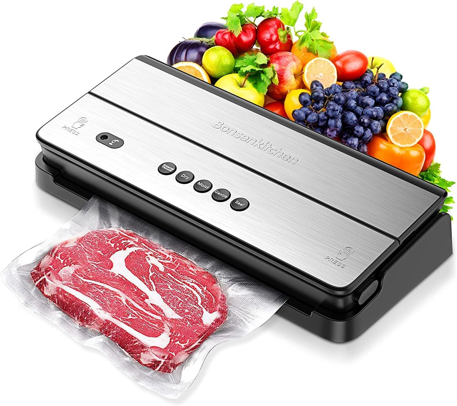 Bonsenkitchen Food Vacuum Sealer Machine, Automatic Vacuum Sealer For