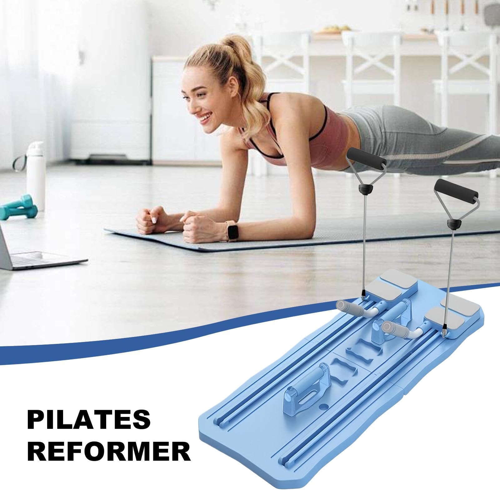 Pilates Reformer Set, Pilates Reformer, Macchina del trainer AB | riformatore di pilates portatili, Attrezzatura da esercizio interno per casa, tavola molesta