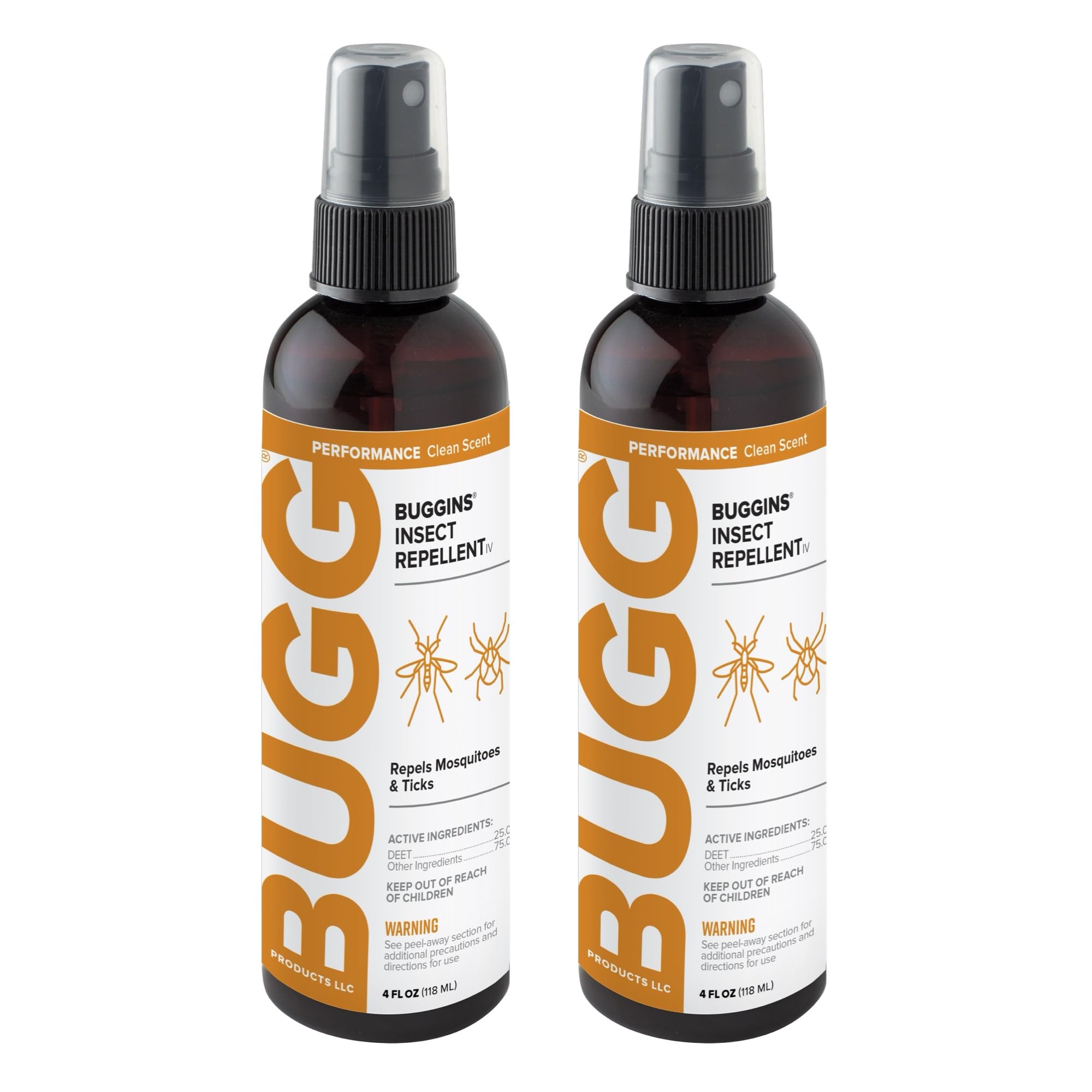 BUGGINS IV Performance 25% DEET Spray 2 Pack