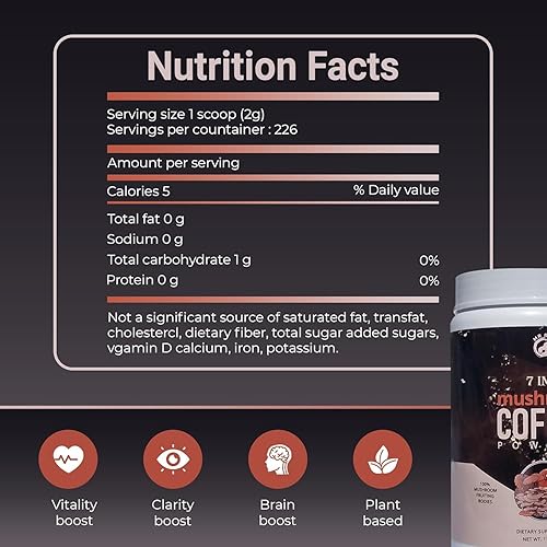 Miniatura 6 de Café orgánico de hongos Mr. Ros siéntete lo mejor posible - Enfoque, energía, inmunidad - Mezcla de 7 adaptógenos - Certificado USDA - 1 libra