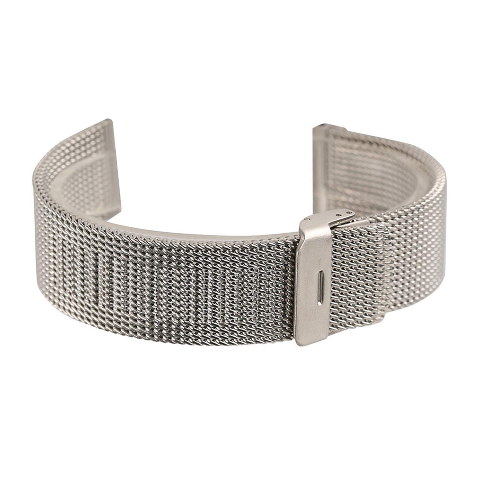 18/20/22mm Siatka ze stali nierdzewnej Watch Band Zwart/Zilver/Rose Goud Pasek z haczykiem Klamra Męski zegarek zamienny (Kolor: Zwart, Rozmiar: 18mm)
