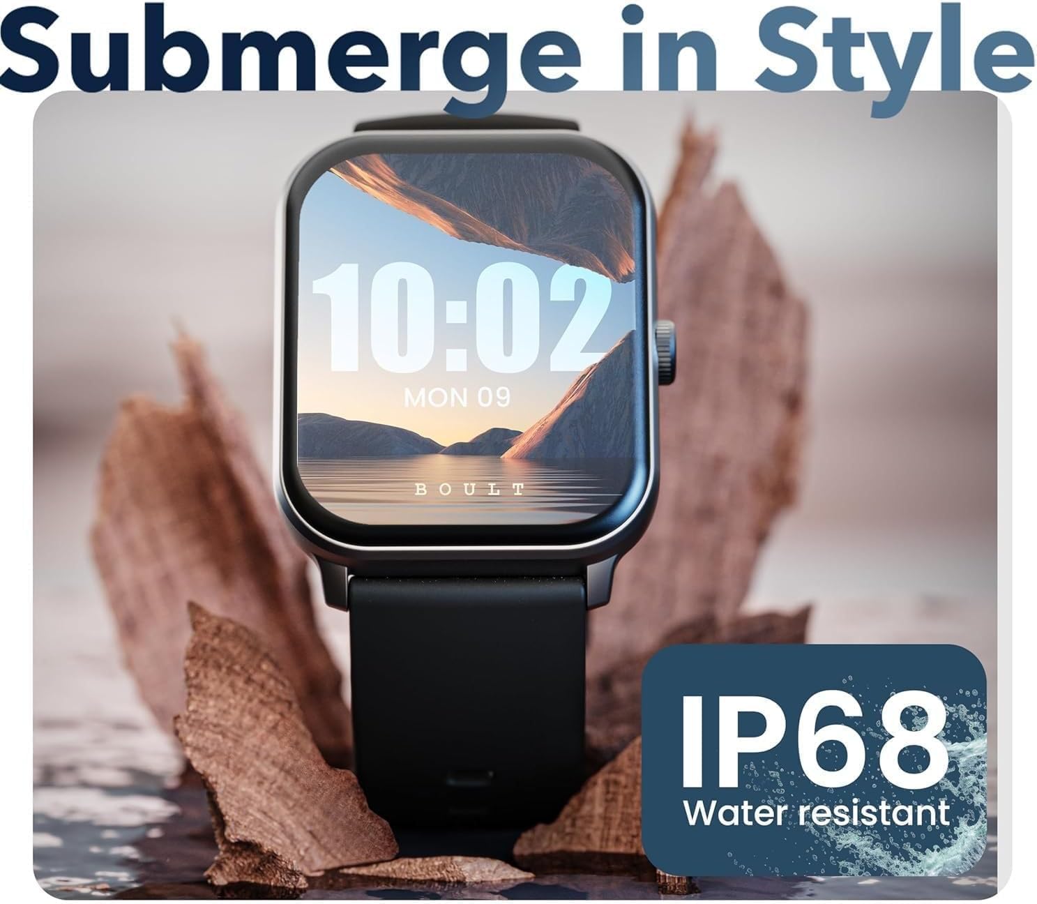 Smartwatch with Call & Text Notifications, Fitness Tracker with Heart Rate, Sleep Monitor, Step Counter, Weather Display, Voice Assistant, and Sports Modes – Compatible with iOS & Android Phones