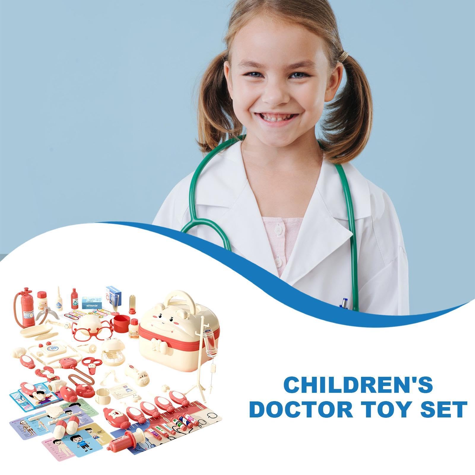 Kit Giocattolo Medico Per Bambini - Kit Medico Per Bambini Con Design A | Forma Di Valigetta - Set Del Dottore Per , Simulazione Medica, Illuminazione E Suoni | Per Ragazzini e Ragazzine