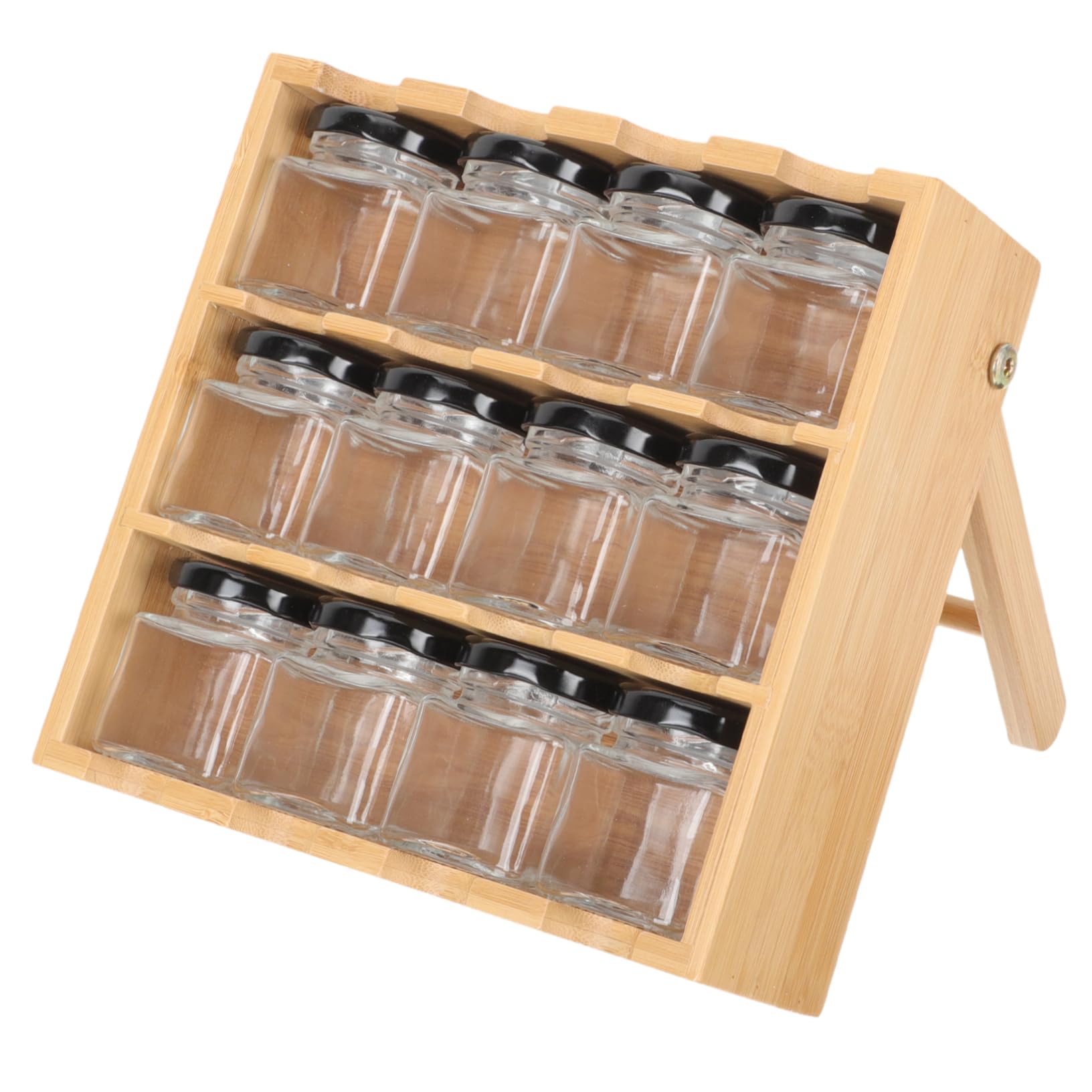 COLLBATH 1 Satz Multifunktionales Holz Gewürzregal für Küchenaufbewahrung | Mehrstufige Struktur, für Gläser und Behälter, Große Kapazität, Vielseitige Organisation im Schrank