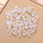 100Pcs Glass Trumpet Flower Beads for Jewelry Making Cute Colorful Bellflower Charm Bead Caps Loose Aesthetic Beads for DIY Necklace Earrings Bracelets Crafts