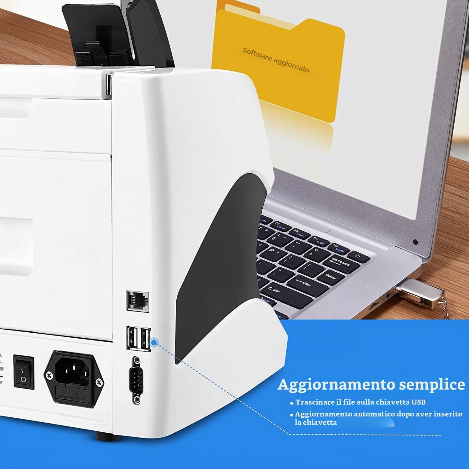 BEITZ BS-920A - Contatore di banconote con display cliente, testato ECB, tecnologia 2CIS, rilevamento 9 volte di denaro falso, offline e anonimo, contatore professionale con visualizzazione dei