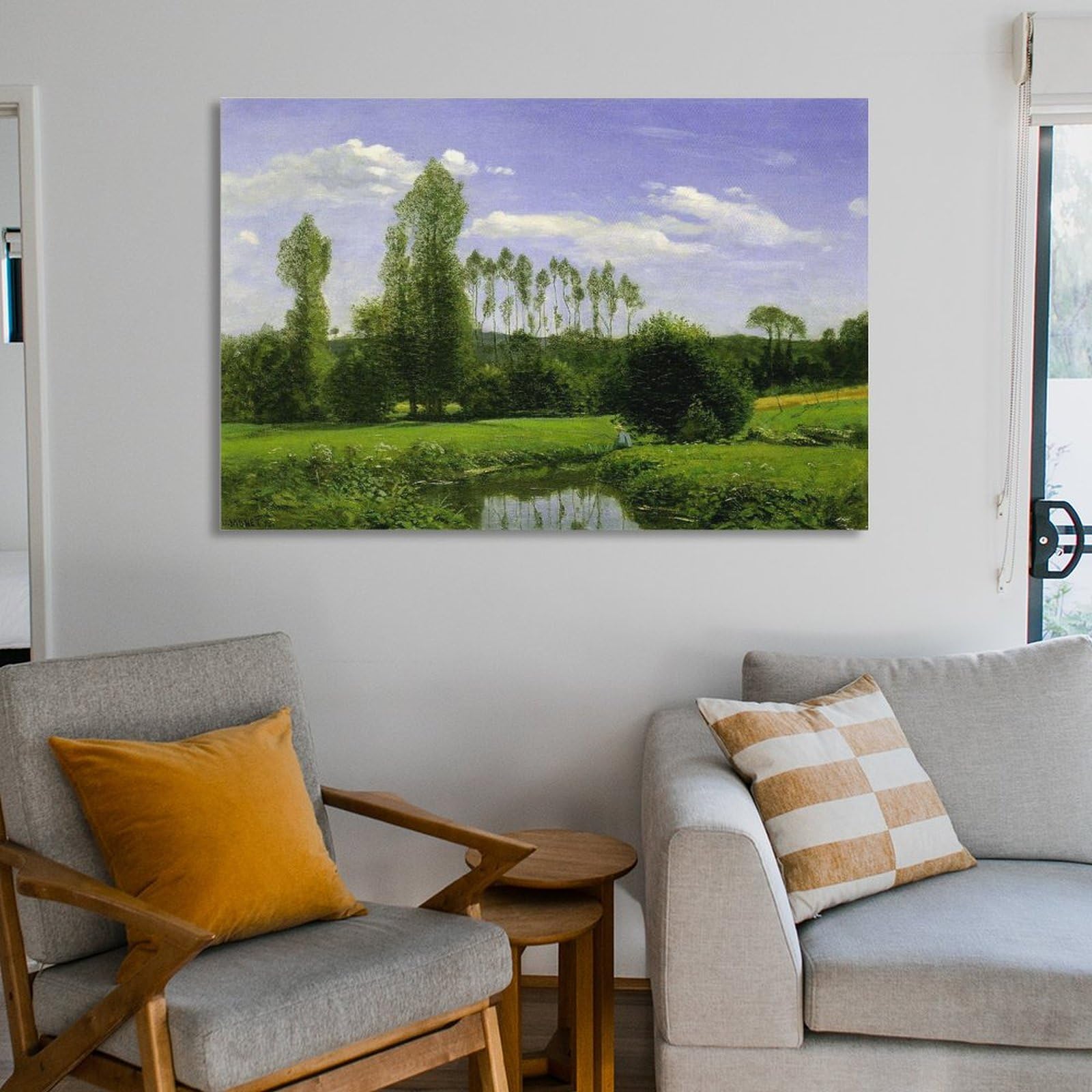 Amazon.co.jp: 画家クロード・モネ ルエルの眺め 印象派油絵ポスター