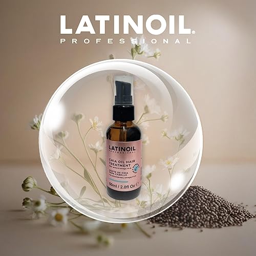 Miniatura 7 de LATINOIL Aceite de chía 2 oz / 2.0 fl oz - Reparación instantánea del cabello dañado - Elimina el encrespamiento, la sequedad - Añade seda - Absorbe