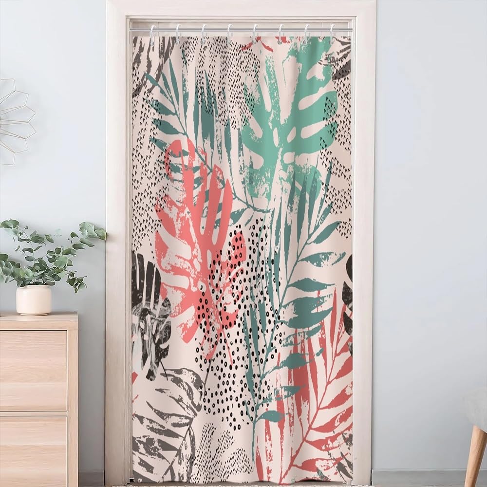 Cortina de Ducha de Hoja Eucalipto, Cortinas de Ducha Verde Oro Abstracto Planta Cortinas de Baño Antimoho Impermeable Lavable Tejido de Poliéster Cortina Ducha con 12 Ganchos 120x200cm — view 24