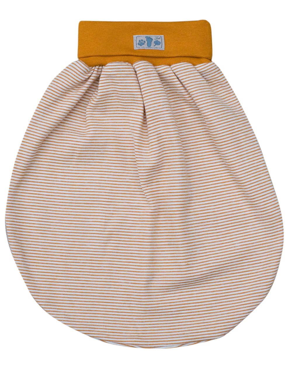 Lilano, Schlafsack/Pucksack mit Nabelbund, Merinowolle (kbT), Seide, 210 g/m² (Curry/Natur)