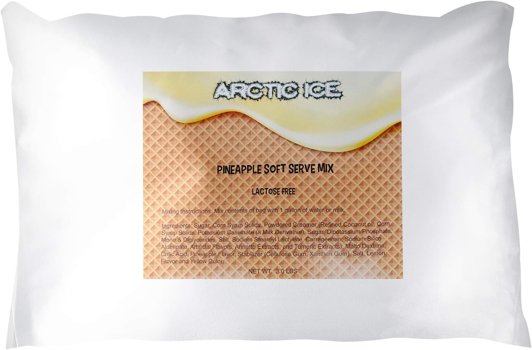 Arctic Ice Soft Serve Mix, Pineapple, 3 lb Bag