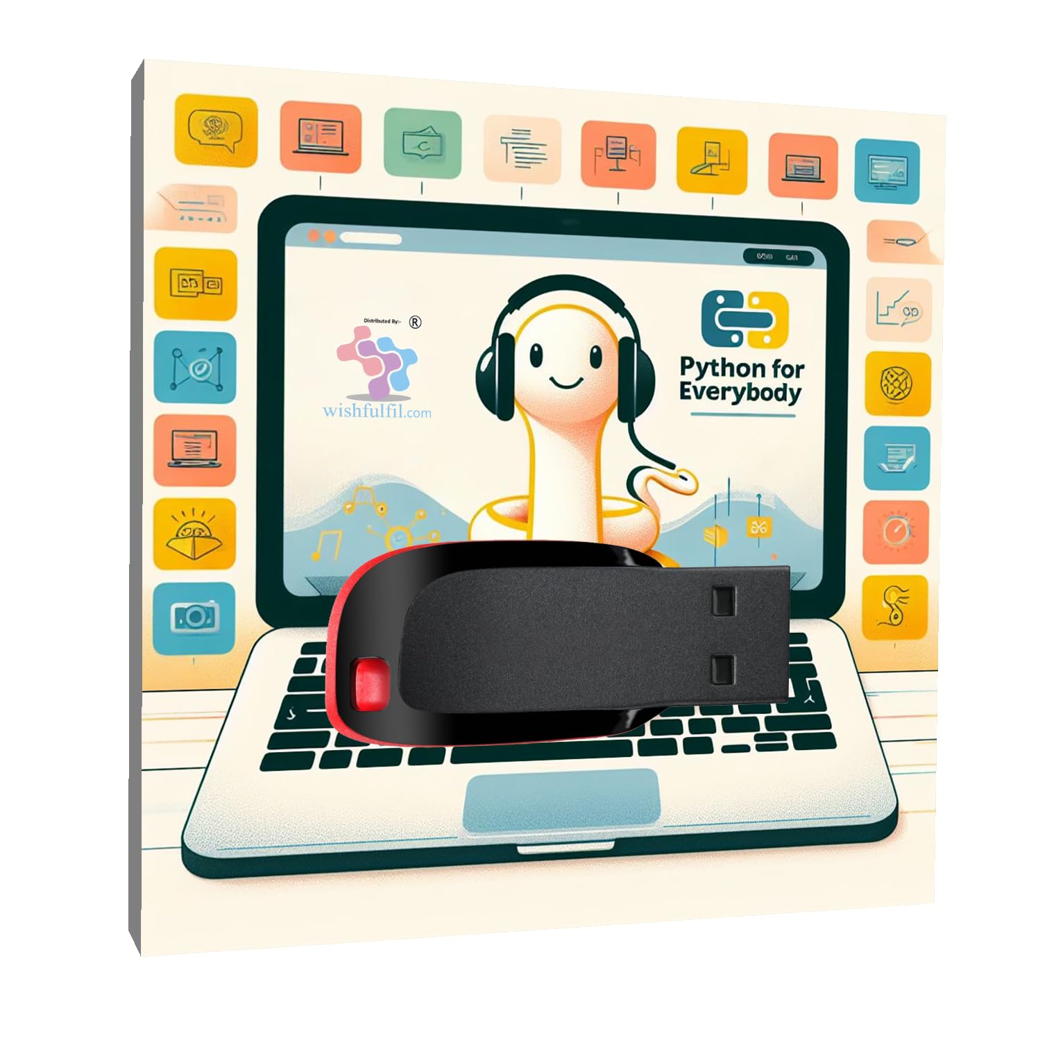 Wishfulfil Python for Everybody English Video Course Pendrive – Learn Python for All Skill Levels