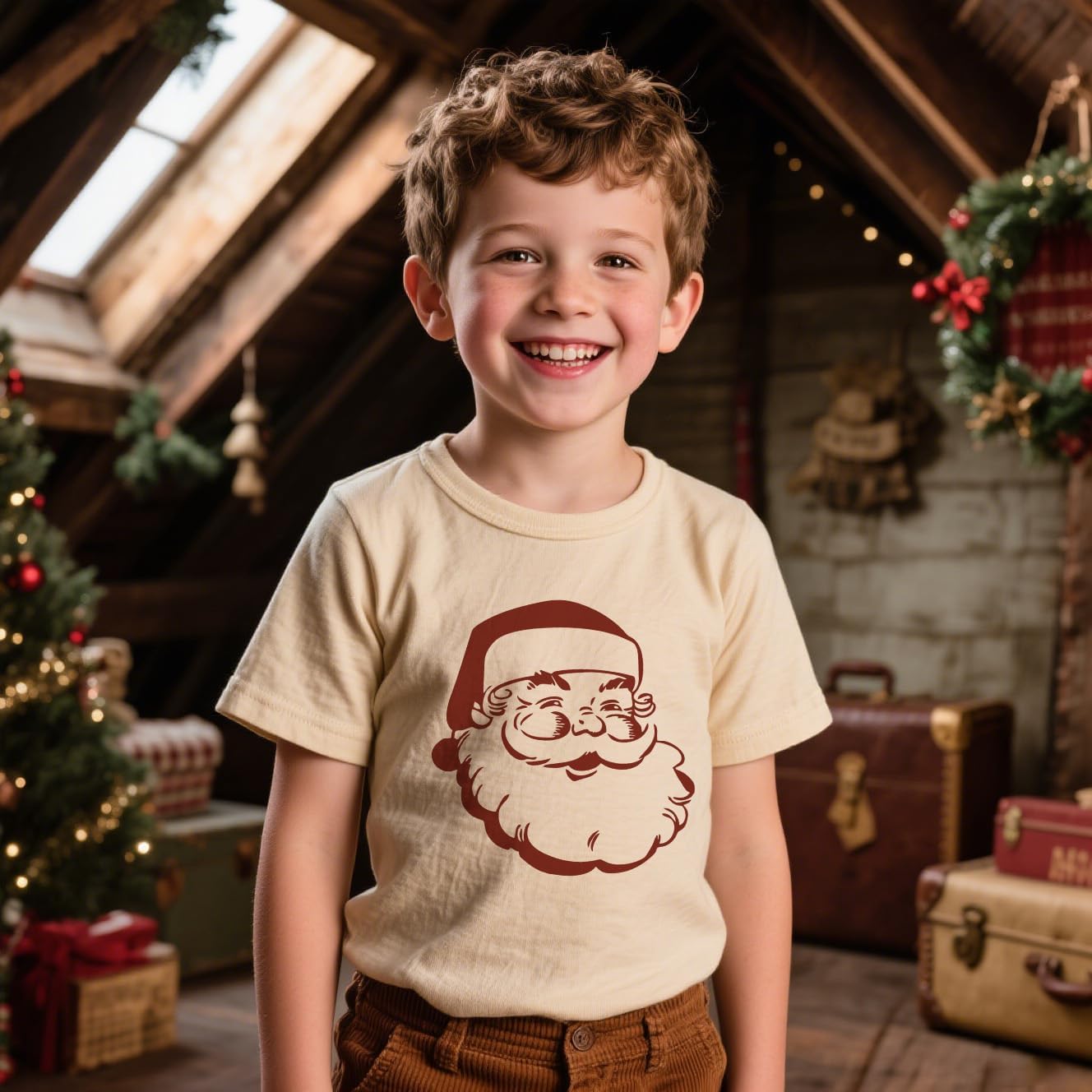 Toddler Boys Girls Christmas Shirt Kids Ugly Xmas Tshirt Cotton Short Sleeve Tee Top 2-7 Years