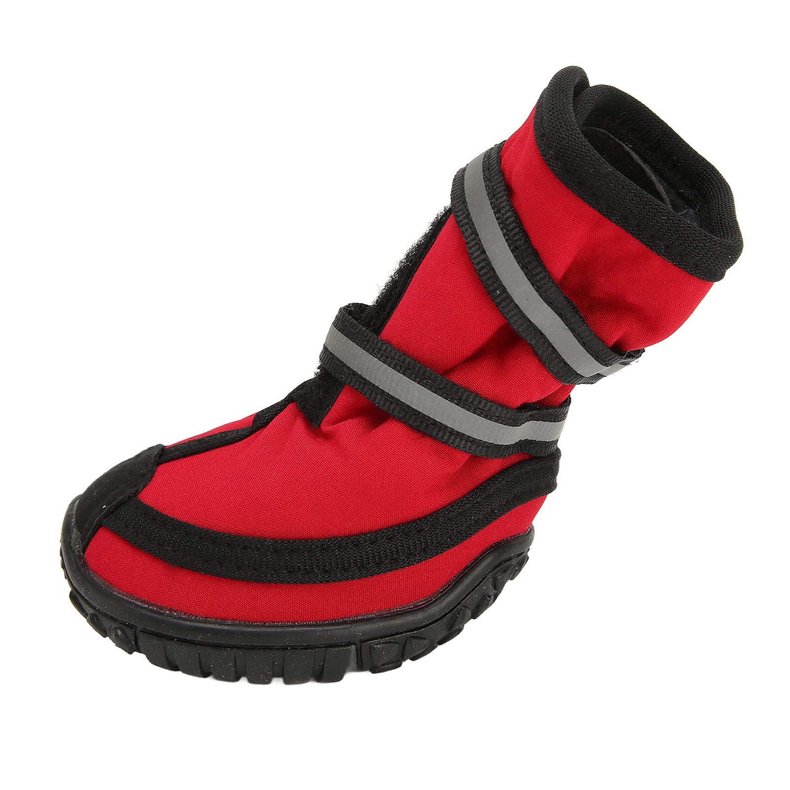 Akozon Zapatos de Senderismo para Perros, Suela Resistente Al Deslizamiento, Transpirables, Ajustables, Reflectantes, Protectores de Patas para Mascotas, Zapatos de Senderismo para
