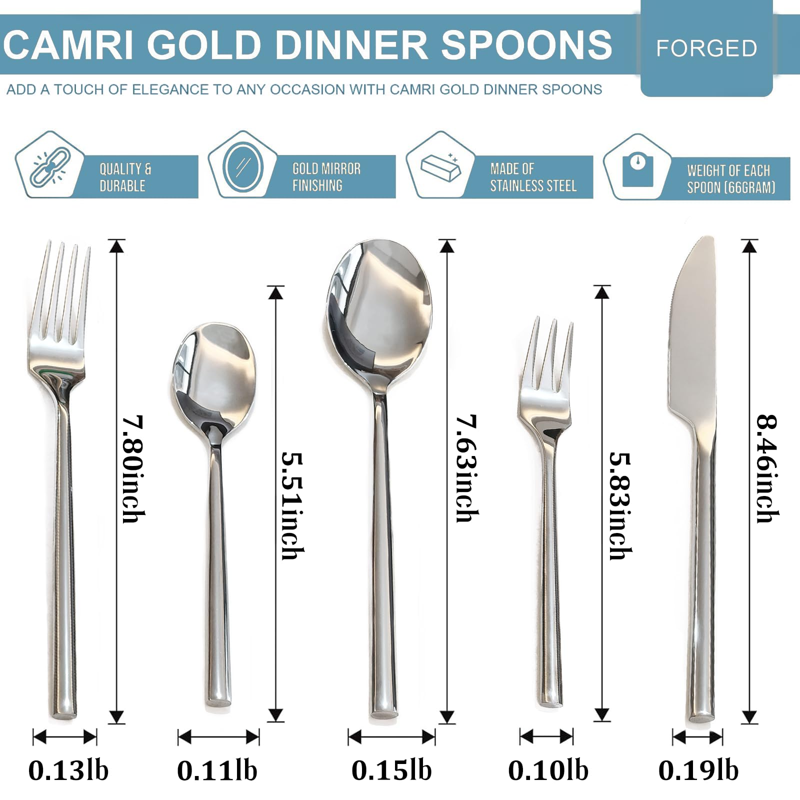 Ovales Spiegel Silber 30-teiliges Besteck set, Besteckset aus Geschmiedetem Edelstahl Mit Europäischem Design, Modernes, Spülmaschinenfest, Cutlery Set für 6 Personen