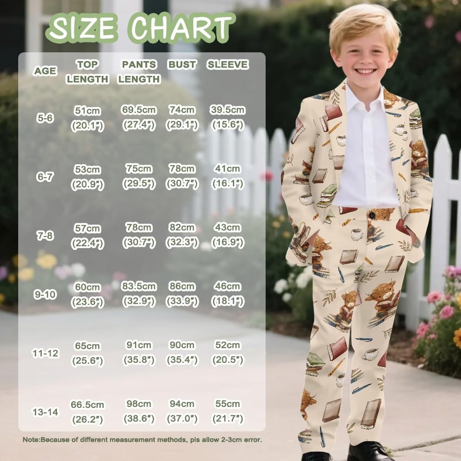 AFPANQZ 2 Piece Kids Boys Suit for Weddings Stylish Blazer Pants Set Formal Wear Outfit for Wedding with Adjustable Waist