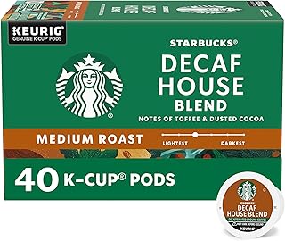 K-Cup Coffee Pods, Medium Roast Hot or Iced Coffee, Decaf House Blend, 40 Keurig Pods