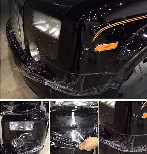 Miniatura 6 de BESTERY - Rollo de revestimiento de vinilo transparente brillante para protección de pintura a granel (12 x 60 pulgadas)