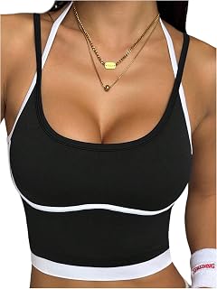 SweatyRocks Women's Workout Athletic Tops Yoga Running Gym Crop Shirts