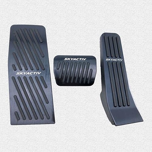 Miniatura 1 de Fundas de pedal de acelerador de gas de aleación de aluminio, accesorios interiores antideslizantes sin perforación, kit de pastillas de pedal de