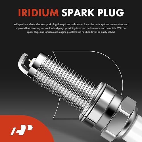 Miniatura 3 de A-Premium Juego de 4 bobinas de encendido y bujías de iridio compatibles con Honda CR-V 2010-2014, Civic 2012-2015, Accord 2008-2012, Crosstour