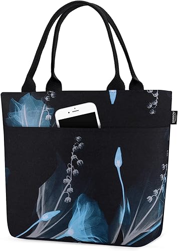 Aosbos - Bolsas de almuerzo grandes para mujer, lonchera aislada, bolsa de mano fría suave Aosbos, organizador de alimentos para adultos, soporte